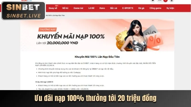 Khuyến mãi chào mừng cho người chơi thể thao mới